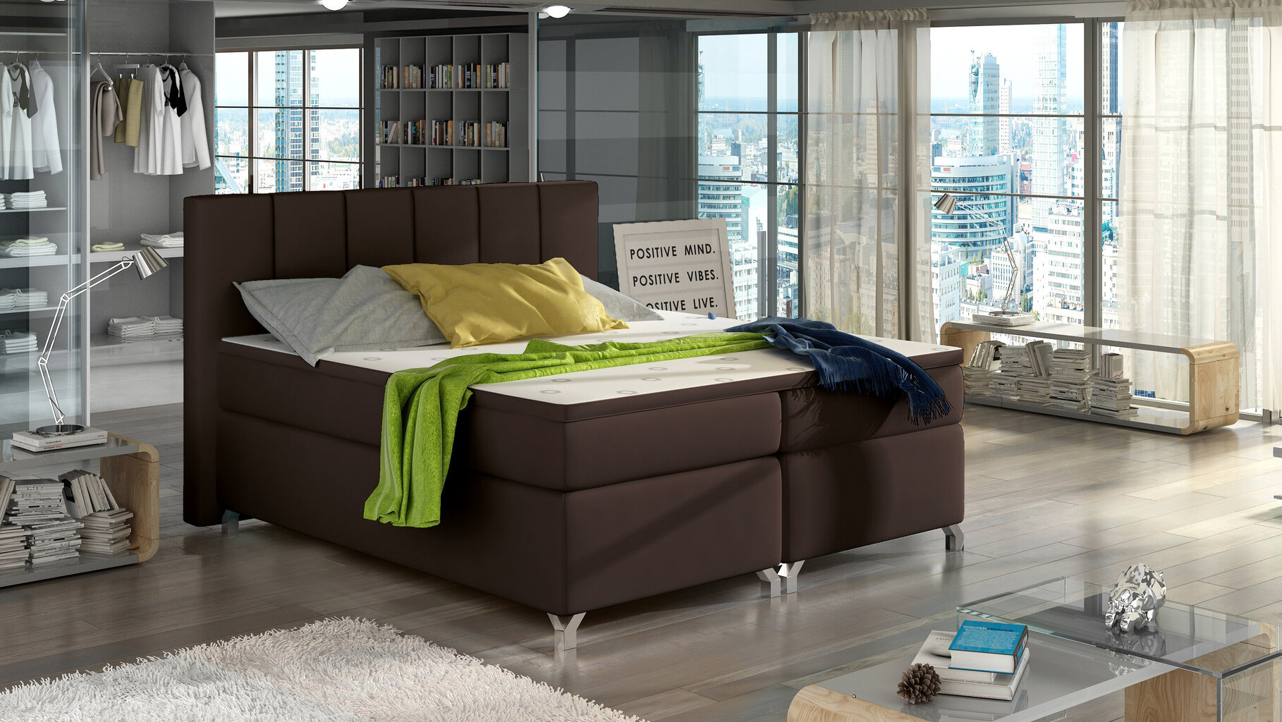 Basilio-sänky, 180x200 cm, ruskea hinta ja tiedot | Sängyt | hobbyhall.fi