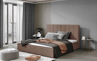 Audrey sänky, 140x200 cm, ruskea hinta ja tiedot | Sängyt | hobbyhall.fi