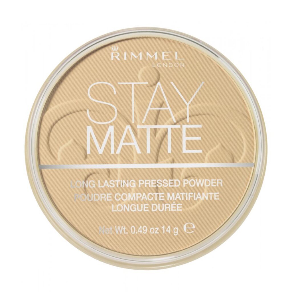 Rimmel London Stay Matte -puuteri, 14 g, 006 Warm Beige hinta ja tiedot | Meikkivoiteet ja puuterit | hobbyhall.fi