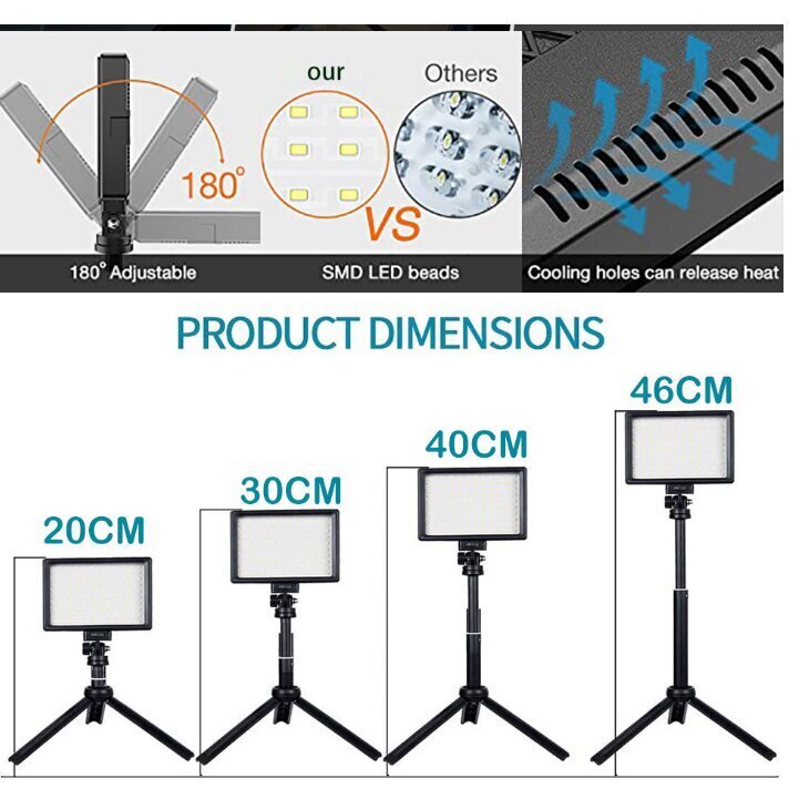 Andoer BTFOOR LED-paneeli hinta ja tiedot | Valokuvaustarvikkeet | hobbyhall.fi