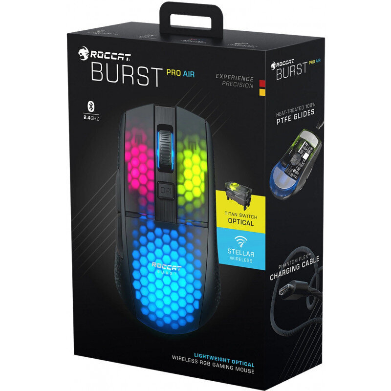 Roccat Burst Pro Air, Musta, wireless hinta ja tiedot | Hiiret | hobbyhall.fi