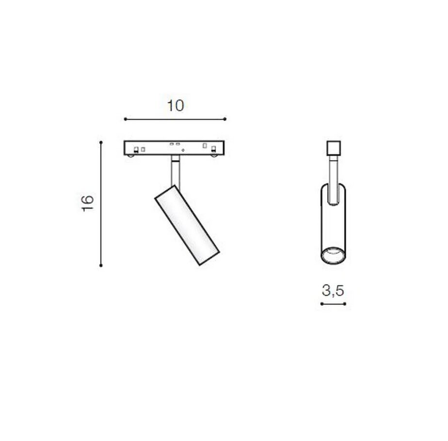 Upotettava valaisin magneettikiskoon AZzardo AZ4581 hinta ja tiedot | Kiskovalaisimet ja valokiskot | hobbyhall.fi