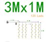 Valoverho, 120 LED 3x1 m, valkoinen hinta ja tiedot | Jouluvalot | hobbyhall.fi