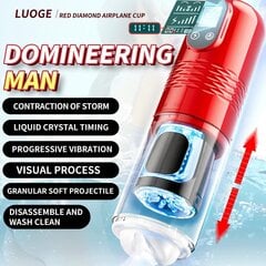 Automaattinen miesten masturboija Domineering Man, punainen hinta ja tiedot | Tekovaginat ja masturbaattorit | hobbyhall.fi