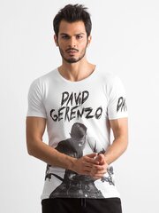 Miesten puuvillainen t-paita, jossa valkoinen printti hinta ja tiedot | Miesten T-paidat | hobbyhall.fi