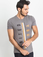 Miesten t-paita tummanharmaalla Tommy Life -printillä hinta ja tiedot | Miesten T-paidat | hobbyhall.fi