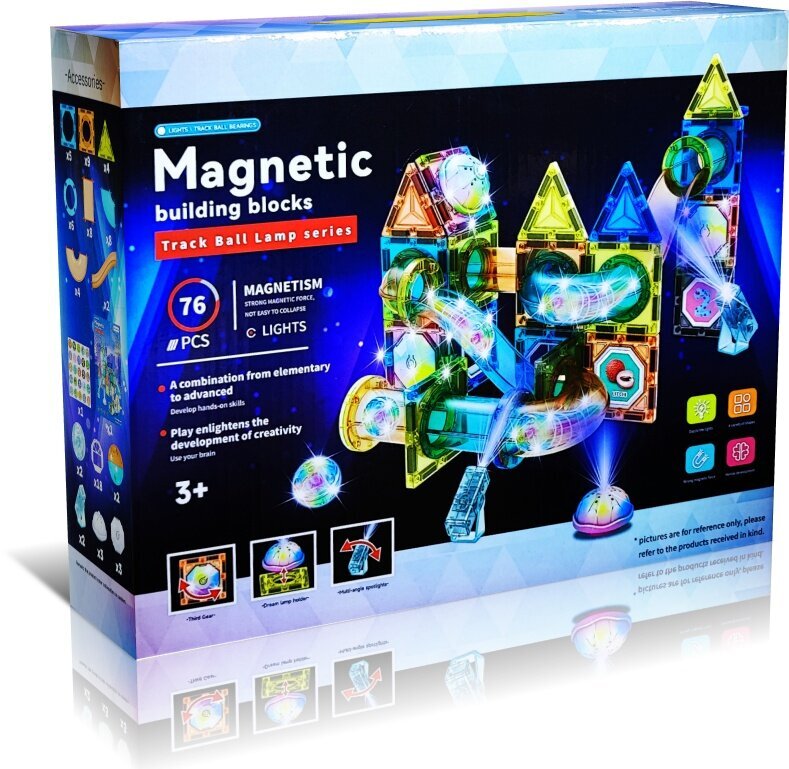 Magneettiset rakennuspalikat, kuularata, 75 osaa hinta ja tiedot | LEGOT ja rakennuslelut | hobbyhall.fi