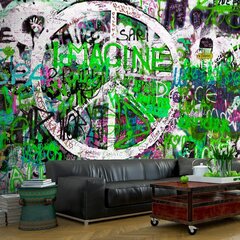 Valokuvatapetti - Green Graffiti 250x175 cm hinta ja tiedot | Valokuvatapetit | hobbyhall.fi
