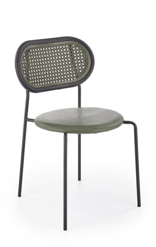 4 tuolin setti K524, vihreä/musta hinta ja tiedot | Ruokapöydän tuolit | hobbyhall.fi