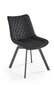 2-tuolin setti K520, musta hinta ja tiedot | Ruokapöydän tuolit | hobbyhall.fi