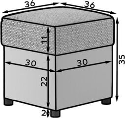 Rahi R1, harmaa hinta ja tiedot | Säkkituolit, rahit ja penkit | hobbyhall.fi