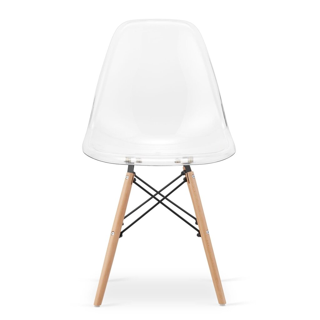 Kaksi tuolia Osaka, valkoinen/ruskea hinta ja tiedot | Ruokapöydän tuolit | hobbyhall.fi