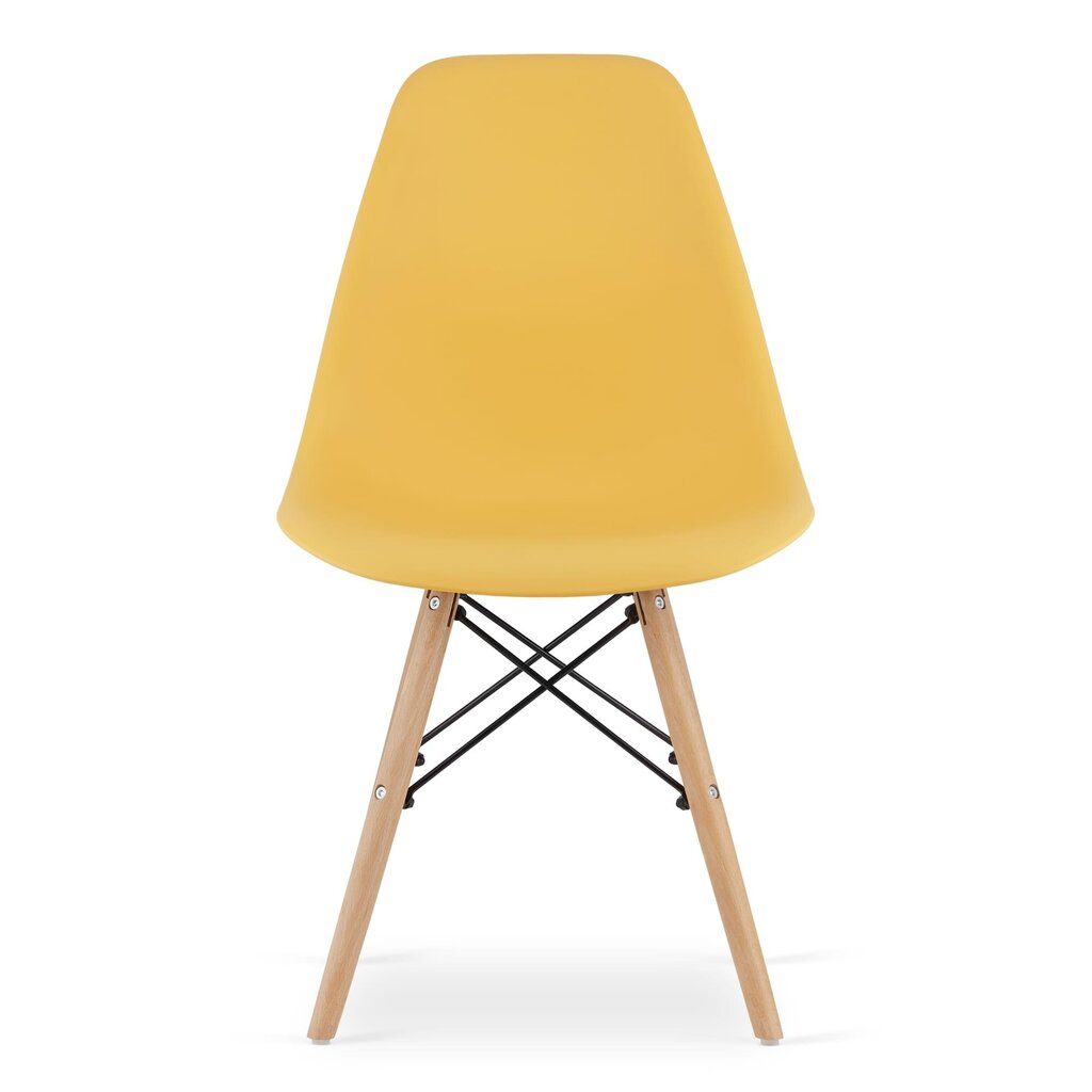Tuolit Osaka, keltainen/ruskea, 2 kpl hinta ja tiedot | Ruokapöydän tuolit | hobbyhall.fi