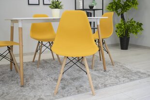 Tuolit Osaka, keltainen/ruskea, 2 kpl hinta ja tiedot | Ruokapöydän tuolit | hobbyhall.fi