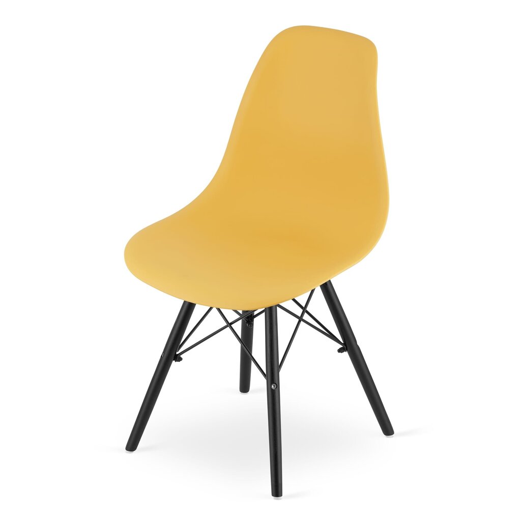 Tuolit Osaka, keltainen/musta, 2 kpl hinta ja tiedot | Ruokapöydän tuolit | hobbyhall.fi