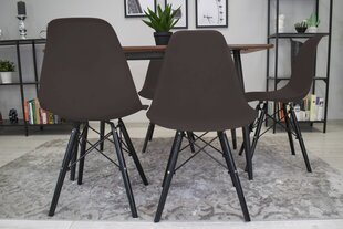 Tuolit Osaka, ruskea/musta, 2 kpl hinta ja tiedot | Ruokapöydän tuolit | hobbyhall.fi