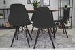 Tuolit Osaka, musta, 2 kpl hinta ja tiedot | Ruokapöydän tuolit | hobbyhall.fi