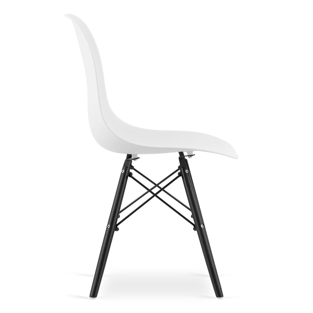 Tuolit Osaka, valkoinen/musta, 2 kpl hinta ja tiedot | Ruokapöydän tuolit | hobbyhall.fi