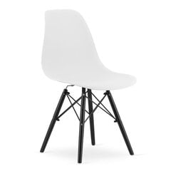 Tuolit Osaka, valkoinen/musta, 2 kpl hinta ja tiedot | Ruokapöydän tuolit | hobbyhall.fi