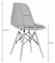 Tuolit Maro, valkoinen, 3 kpl hinta ja tiedot | Ruokapöydän tuolit | hobbyhall.fi