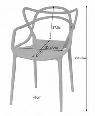 Tuolit Kato, valkoinen, 2 kpl hinta ja tiedot | Ruokapöydän tuolit | hobbyhall.fi