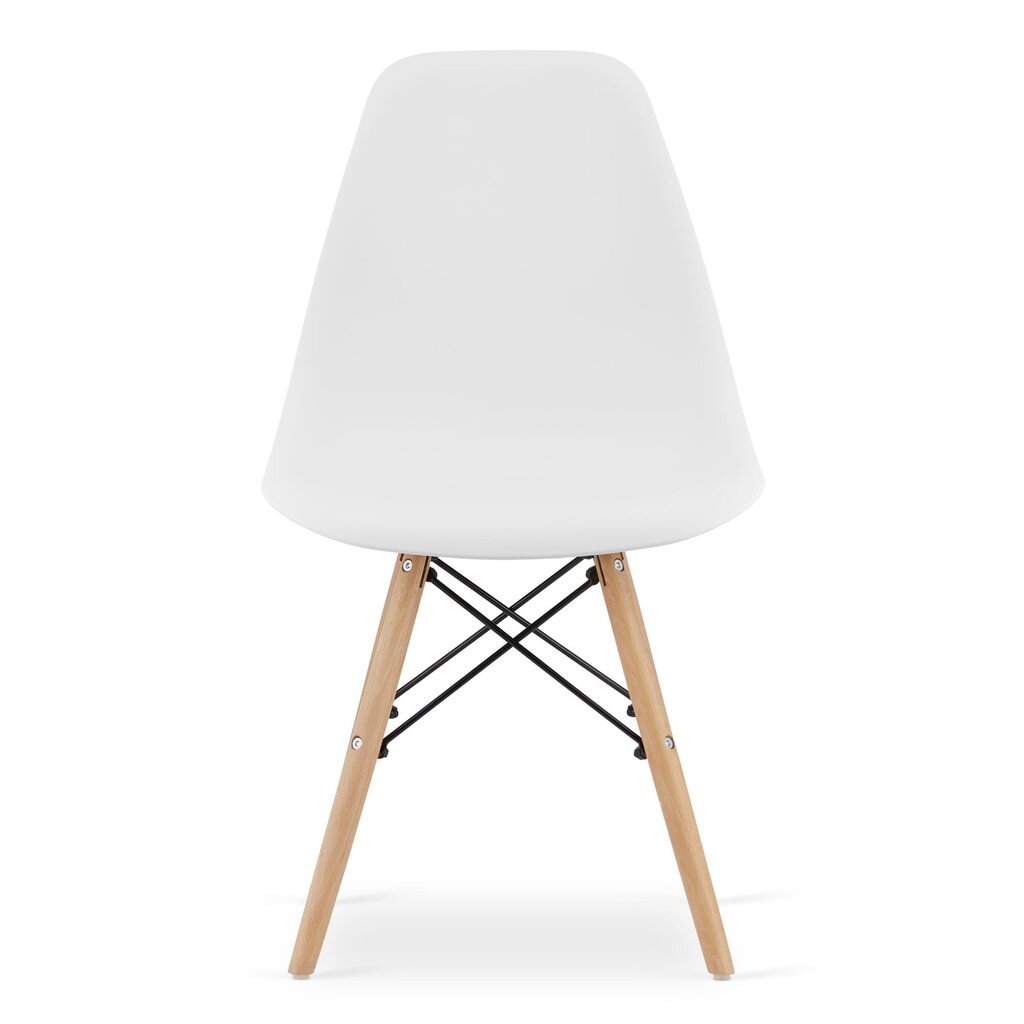 Tuolit Osaka, valkoinen/ruskea, 2 kpl hinta ja tiedot | Ruokapöydän tuolit | hobbyhall.fi