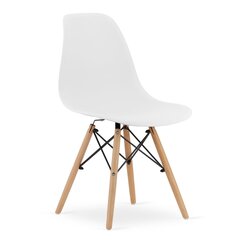 Tuolit Osaka, valkoinen/ruskea, 2 kpl hinta ja tiedot | Ruokapöydän tuolit | hobbyhall.fi