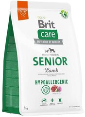 Brit Care Hypoallergenic Senior Lamb ravinto vanhoille koirille, karitsanlihaa, 3kg. hinta ja tiedot | Koiran kuivaruoka | hobbyhall.fi