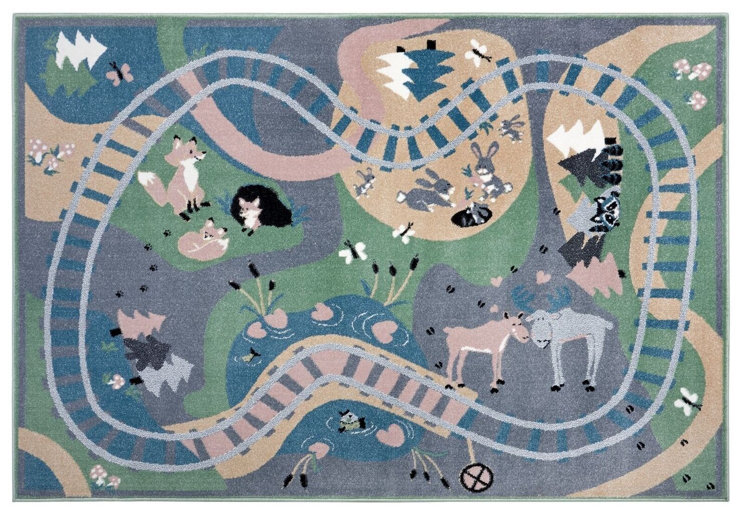 Lastenhuoneen matto Hanse Home Forest Route, eri värejä, 120x170 cm hinta ja tiedot | Isot matot | hobbyhall.fi