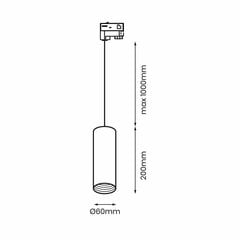 Riippuvalaisin Milagro Pipe Track Pendant hinta ja tiedot | Riippuvalaisimet | hobbyhall.fi