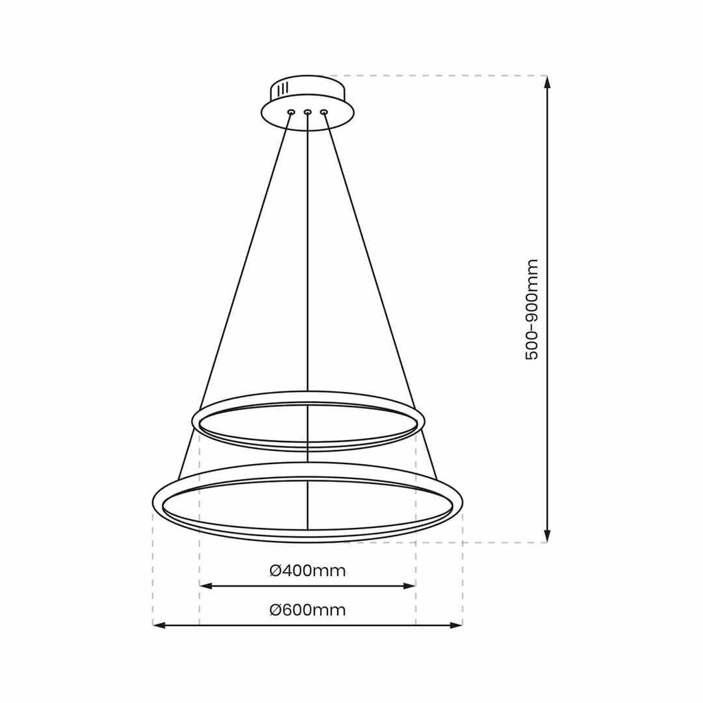 Riippuvalaisin Milagro ROTONDA CHROME 51W LED hinta ja tiedot | Riippuvalaisimet | hobbyhall.fi