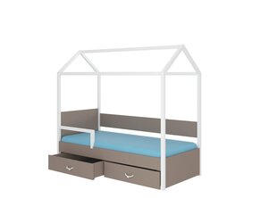 ADRK Furniture Otello sänky 80x180 cm, valkoinen/ruskea hinta ja tiedot | Lastensängyt | hobbyhall.fi