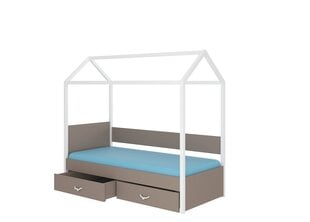 Sänky ADRK Furniture Otello 90x200 cm, valkoinen/ruskea hinta ja tiedot | Lastensängyt | hobbyhall.fi