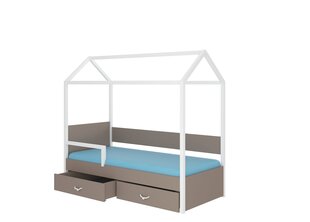 Sänky ADRK Furniture Otello, 80x180 cm, valkoinen/ruskea hinta ja tiedot | Lastensängyt | hobbyhall.fi