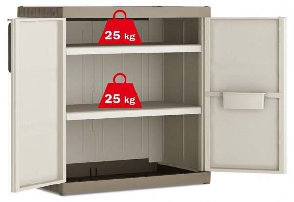 Ulkokaappi Allibert Excellence XL Low, beige hinta ja tiedot | Olohuoneen kaapit ja lipastot | hobbyhall.fi