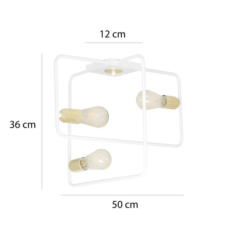 Kattovalaisin Emibig Savo 3, valkoinen/kulta hinta ja tiedot | Kattovalaisimet | hobbyhall.fi