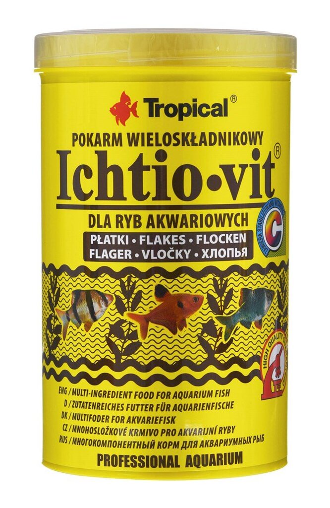 Akvaariokalanruoka Tropical Ichtio-Vit, 1000 ml/200 g hinta ja tiedot | Kalanruoka | hobbyhall.fi