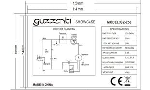 Guzzanti GZ-256 kylmävitriini hinta ja tiedot | Jääkaapit | hobbyhall.fi