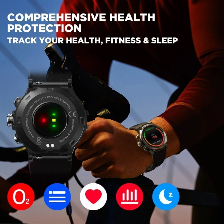 Xiaomi-älykello - Zeblaze Amazfit 2 Stratos Musta hinta ja tiedot | Älykellot | hobbyhall.fi