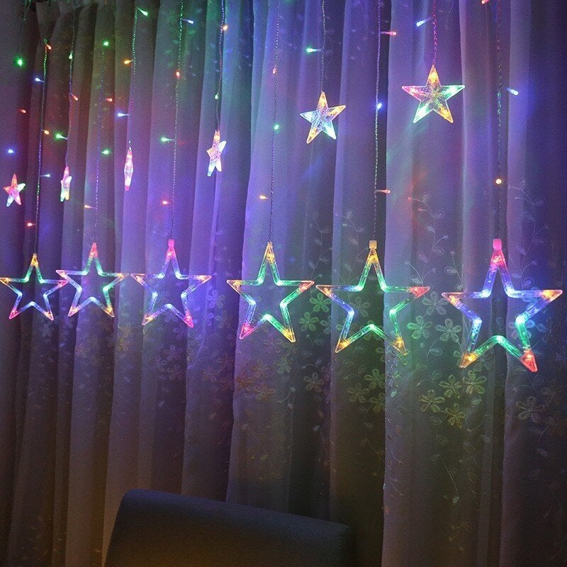 Valoverho LED-tähdet, monivärinen hinta ja tiedot | Jouluvalot | hobbyhall.fi