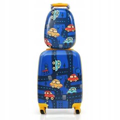 Lasten reppu ja matkalaukkusetti Costway, 40l, sininen hinta ja tiedot | Matkalaukut ja -kassit | hobbyhall.fi
