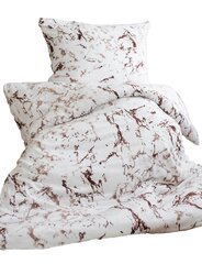 Jerry Fabrics vuodevaatteet Marble Brown, 140x200, 2 kpl hinta ja tiedot | Pussilakanat | hobbyhall.fi