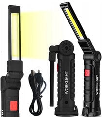 LED-työvalaisin magneetilla, taitettava, 5 tilaa, Gordon hinta ja tiedot | Taskulamput ja valonheittimet | hobbyhall.fi