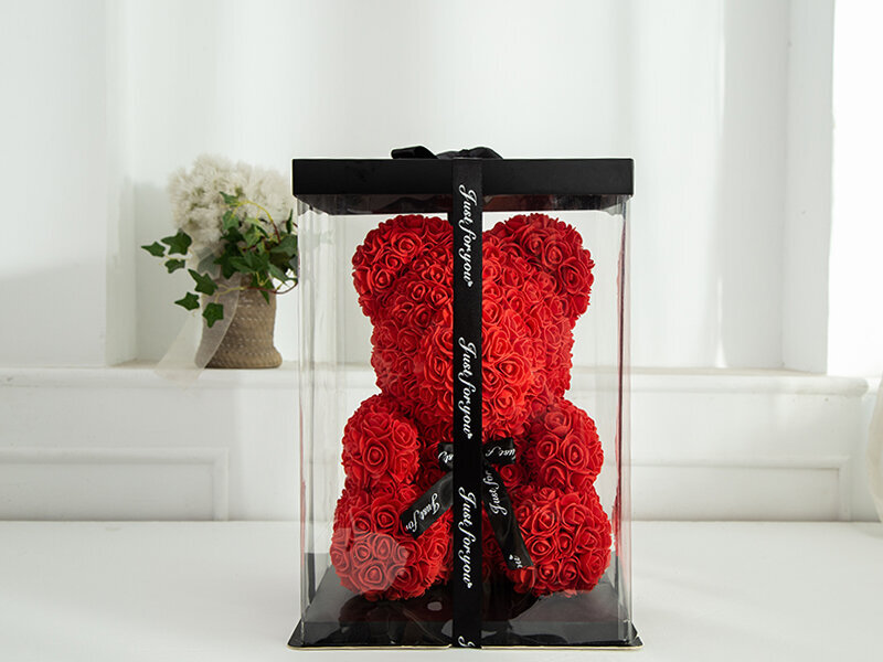 Kukkakarhu punaisilla ruusuilla 25cm, Gordon hinta ja tiedot | Keinotekoiset kukat | hobbyhall.fi