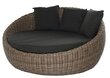 DAY BED MAJE NATURAL 186X183X90CM EKOROTTINKI SMOKE NATURAL 10MM, TYYNYT MUSTA hinta ja tiedot | Puutarhatuolit | hobbyhall.fi