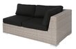 SOFA WEST 2-SEAT 87X173X69H EKO RATTAN SAND BM9677-P, STOFF GRAFIT 093 hinta ja tiedot | Puutarhatuolit | hobbyhall.fi