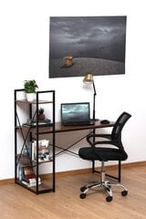 Loft-pöytä, jossa on MDF-kirjahylly 120x60x75/122 cm. hinta ja tiedot | Tietokonepöydät ja työpöydät | hobbyhall.fi