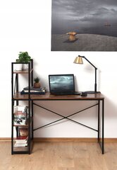 Loft-pöytä, jossa on MDF-kirjahylly 120x60x75/122 cm. hinta ja tiedot | Tietokonepöydät ja työpöydät | hobbyhall.fi