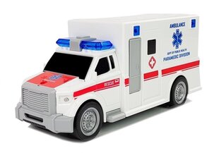 Lean Toys ambulanssi äänellä, valkoinen hinta ja tiedot | Poikien lelut | hobbyhall.fi