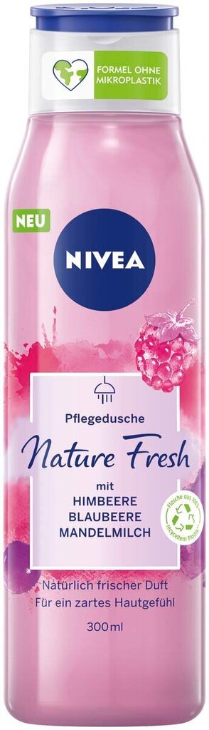 Suihkugeeli NIVEA Nature Fresh vadelma (300 ml). hinta ja tiedot | Suihkusaippuat ja suihkugeelit | hobbyhall.fi